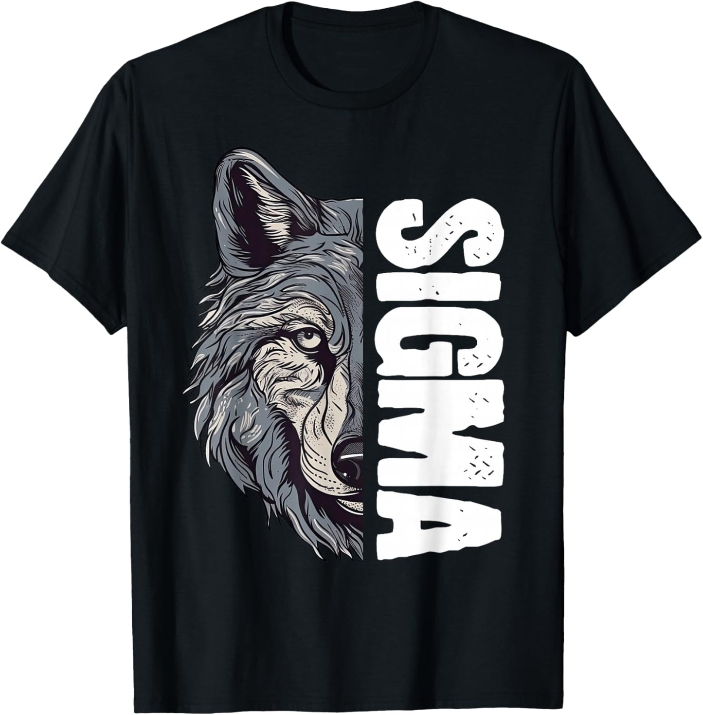 Sigma Male Lone Individualist Wolf T-Shirt - T-Shirt | Black