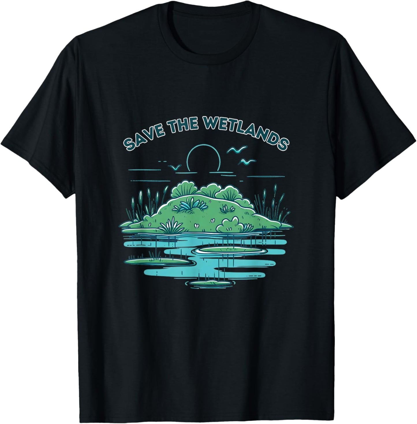 Save the Wetlands T-Shirt - T-Shirt | Black