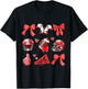 Cheer Football Mom Coquette Bow Game Mom Women Girls Kids T-Shirt - T-Shirt | Black