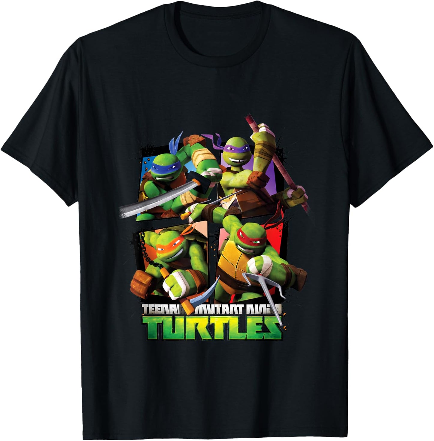 TMNT Ninja Turtle TV Series T-Shirt - T-Shirt | Black