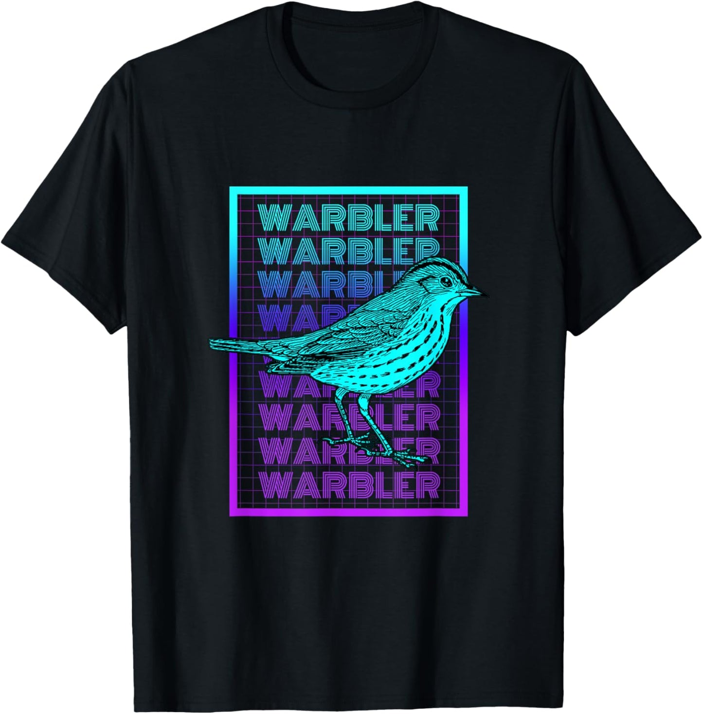 Warbler Bird Vintage Retro Warbler T-Shirt - T-Shirt | Black