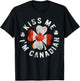 Kiss Me I'm Canadian St Patrick's Day Canada Gift T-Shirt - T-Shirt | Black