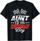Race Car Aunt of The Birthday Boy Racing Family Pit Crew T-Shirt - T-Shirt | Black