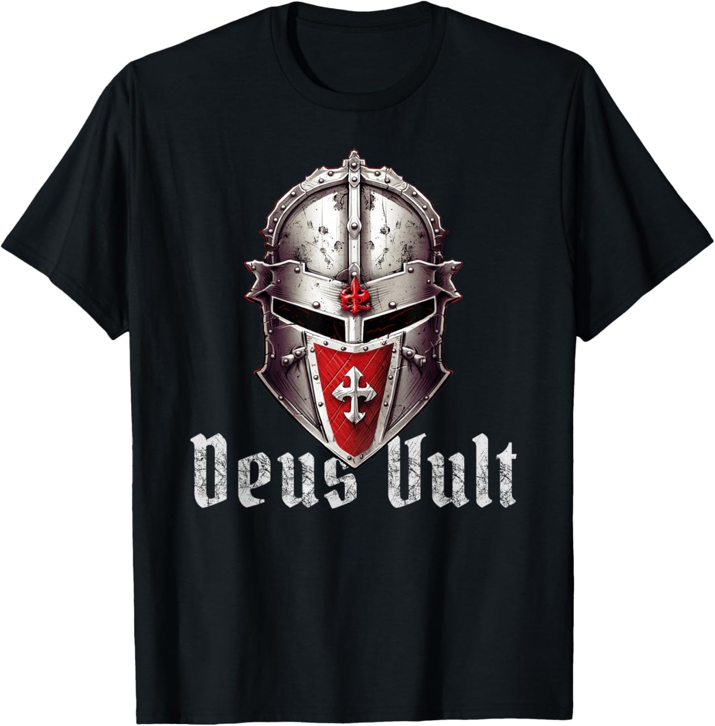 Deus Vult Templar Knight Templar Knight Crusader T-Shirt - T-Shirt | Black