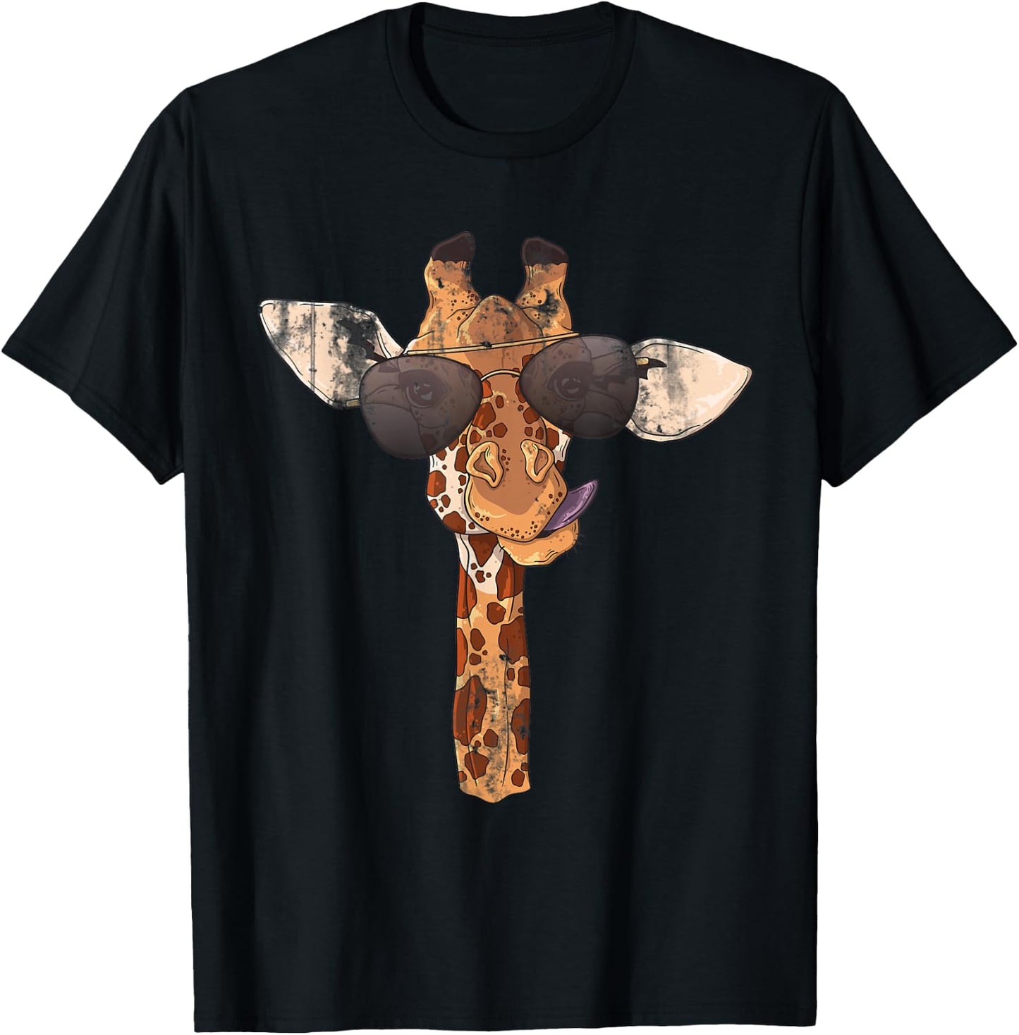 Sunglasses Giraffe T-Shirt - T-Shirt | Black