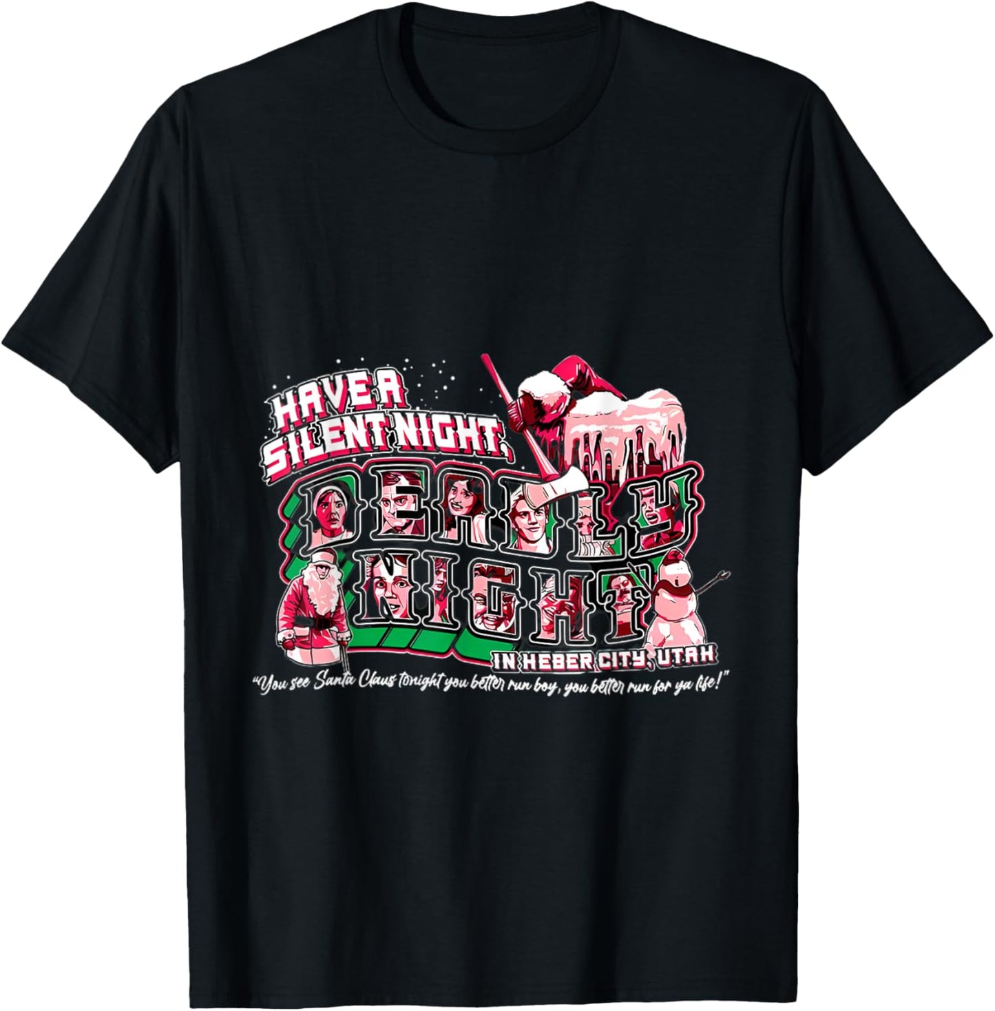Vintage Silent Night Deadly Night T-Shirt - T-Shirt | Black