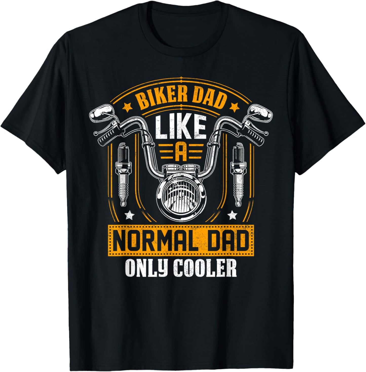 Funny Motorcycle Dad Design Men Grandpa Motorbike Rider T-Shirt - T-Shirt | Black
