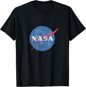 Official NASA Logo - Vintage Style T-Shirt - T-Shirt | Black
