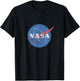 Official NASA Logo - Vintage Style T-Shirt - T-Shirt | Black