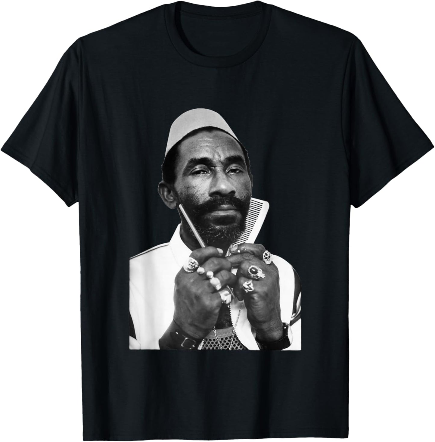 Jamaican Musician Lee Scratch Perry Hacienda Stephen Wright T-Shirt - T-Shirt | Black