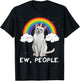 Rainbow Tonkinese Ew People Unicorn Cat Women Kids T-Shirt - T-Shirt | Black