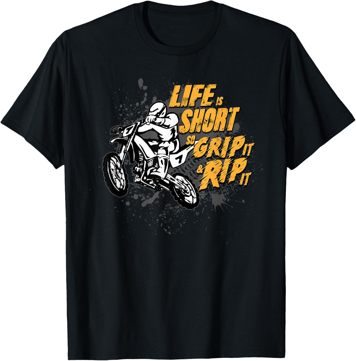 Grip It and Rip It MX Motocross Dirt Bike Rider Gifts T-Shirt - T-Shirt | Black