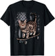 Cat on Skateboard Funny Gray Tabby Kitty T-Shirt - T-Shirt | Black