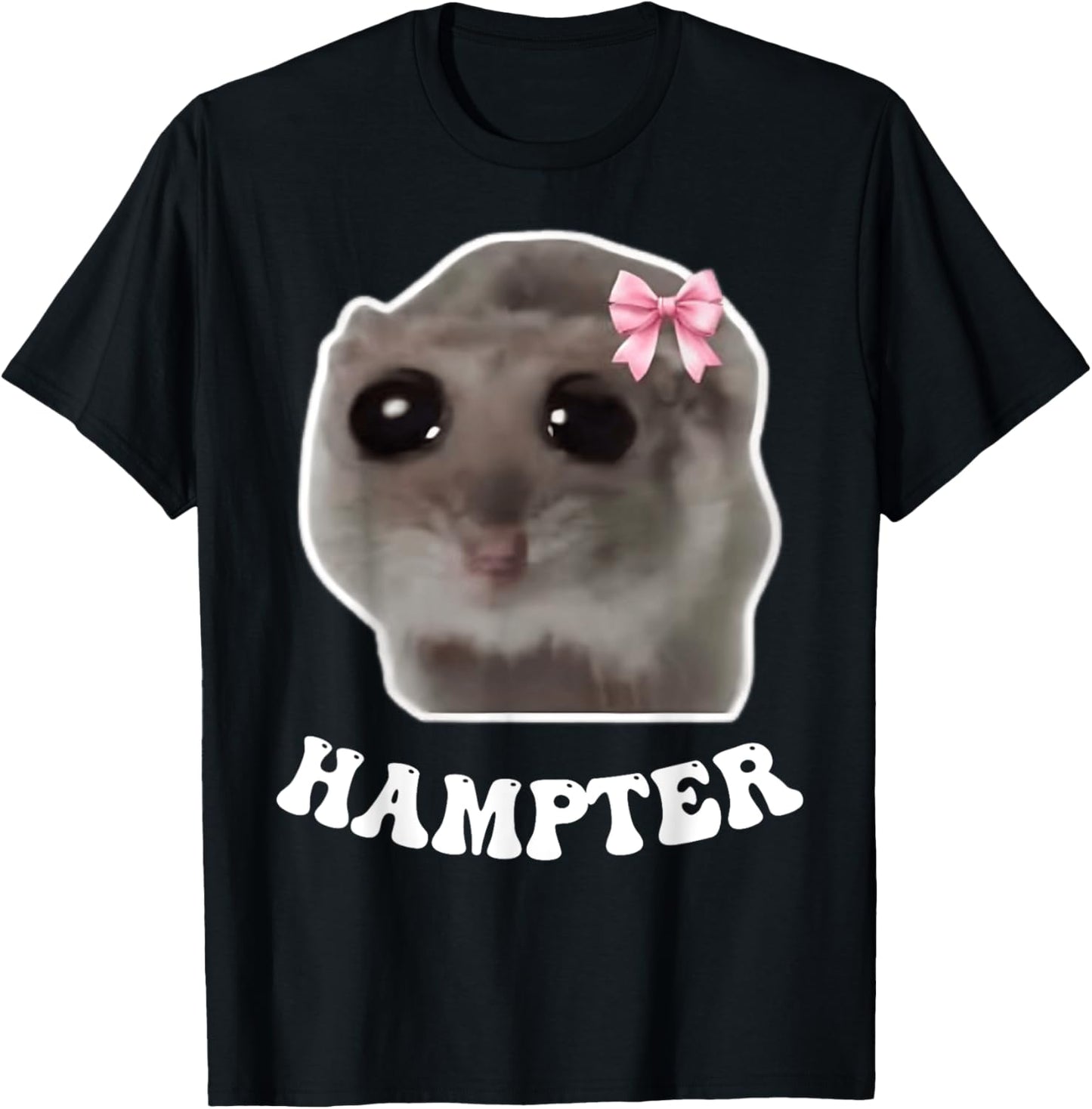 Hampter Sad Hamster Meme Hamster Lover Oddly Specific Memes T-Shirt - T-Shirt | Black