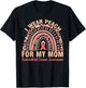 Rainbow Endometrial Cancer Awareness I Wear Peach For My Mom T-Shirt - T-Shirt | Black