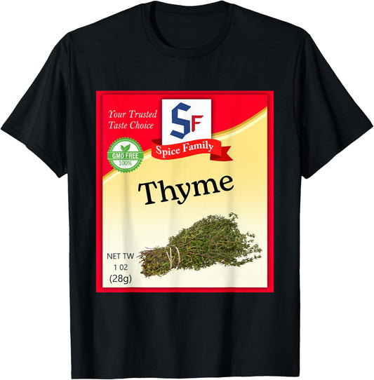 Thyme Condiment Costume Holiday Spice Costumes T-Shirt - T-Shirt | Black