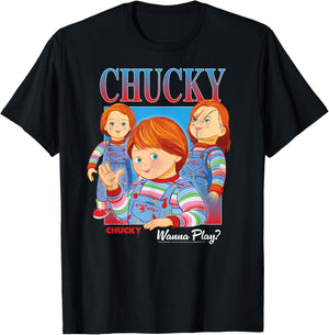 Chucky Wanna Play Vintage T-Shirt - T-Shirt | Black