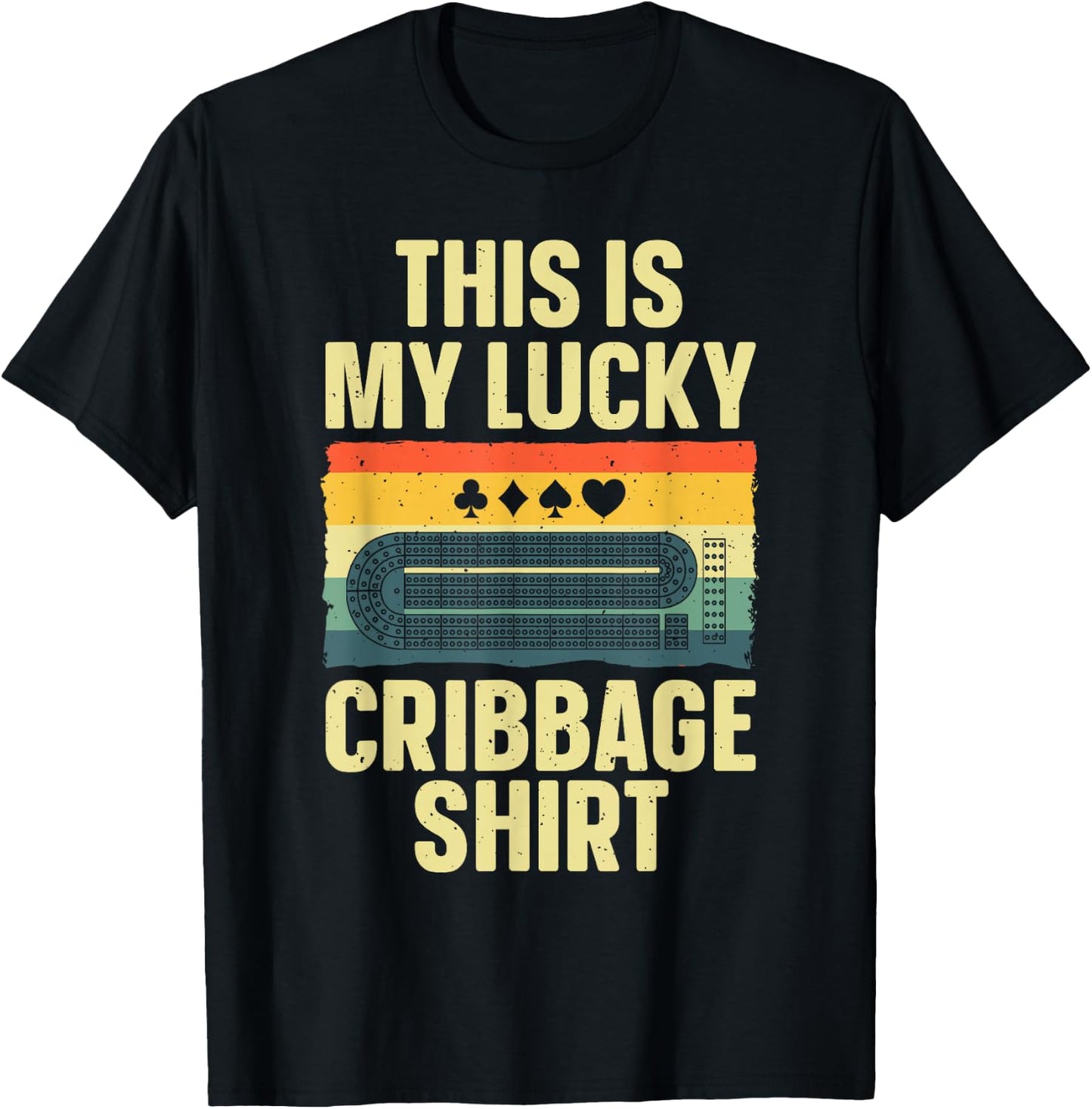 Cribbage Gift Cribbage Board Accessories & Stuff Adult Black Small Classic Fit Short Sleeve Humorous Casual Cribbage Art Women Children Birthday Celebrants T-Shirt - T-Shirt | Black