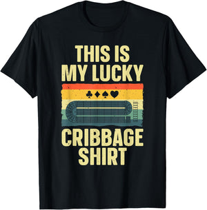 Cribbage Gift Cribbage Board Accessories & Stuff Adult Black Small Classic Fit Short Sleeve Humorous Casual Cribbage Art Women Children Birthday Celebrants T-Shirt - T-Shirt | Black