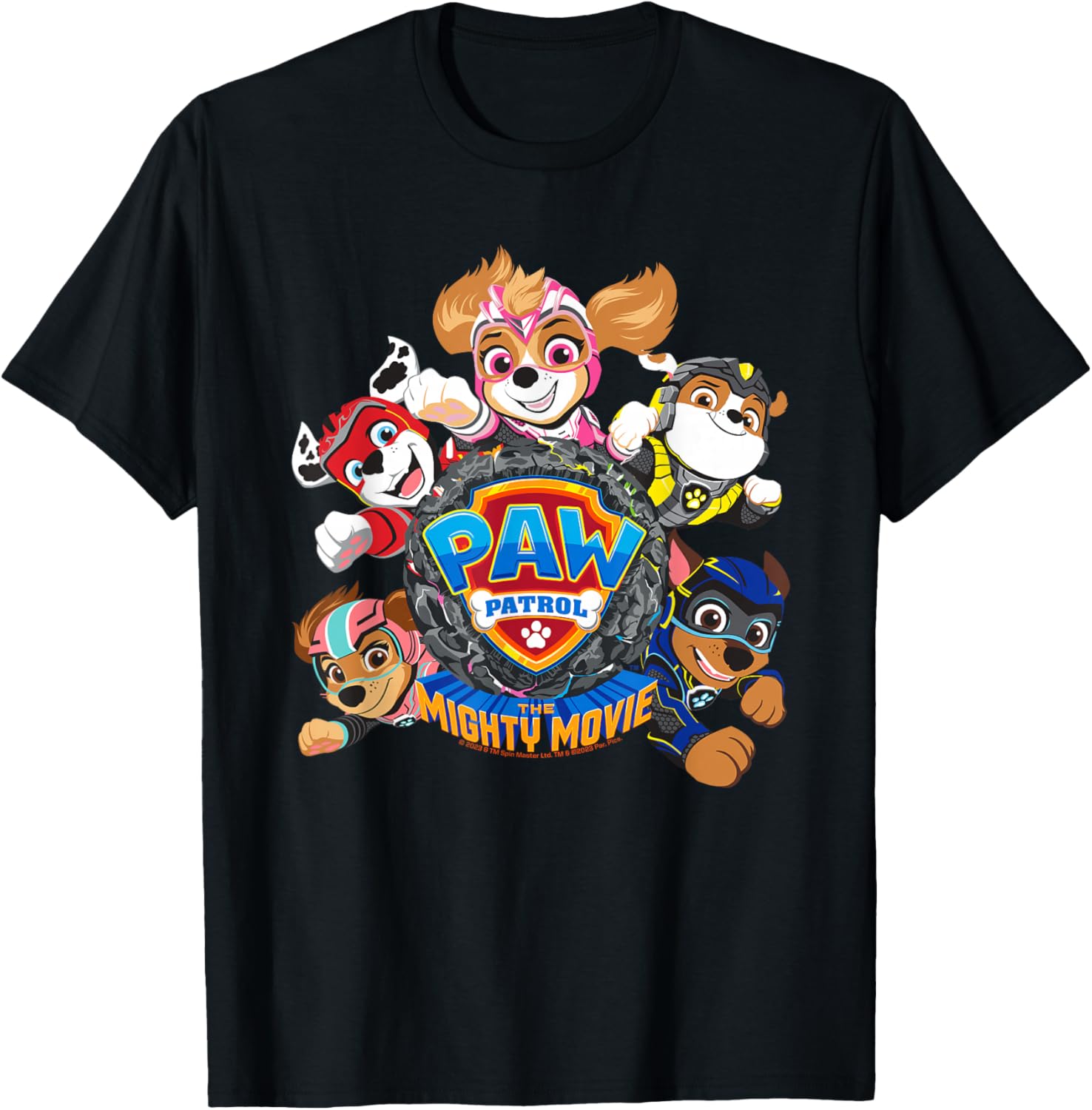 PAW Patrol: The Mighty Movie Flying T-Shirt - T-Shirt | Black