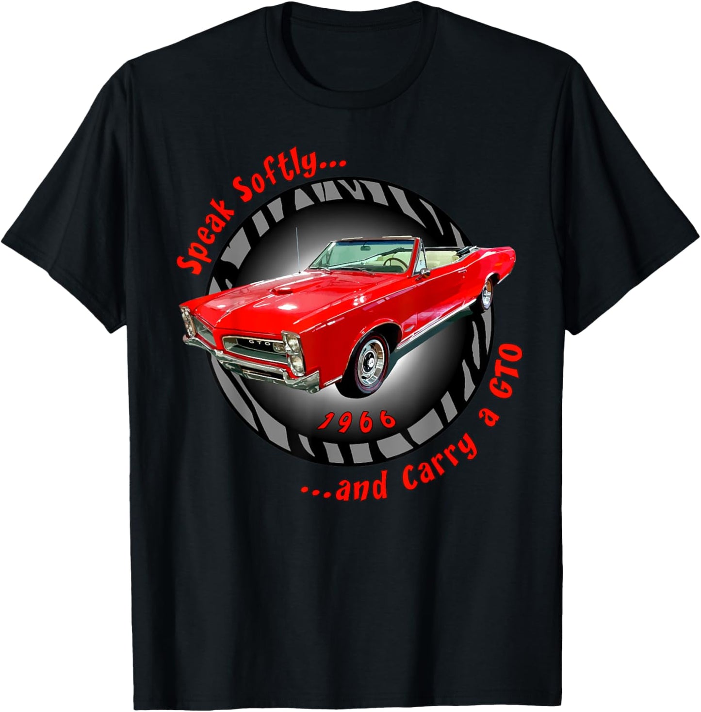 1966 66 GTO Classic Car Old School Muscle Yellow Car T-Shirt - T-Shirt | Black