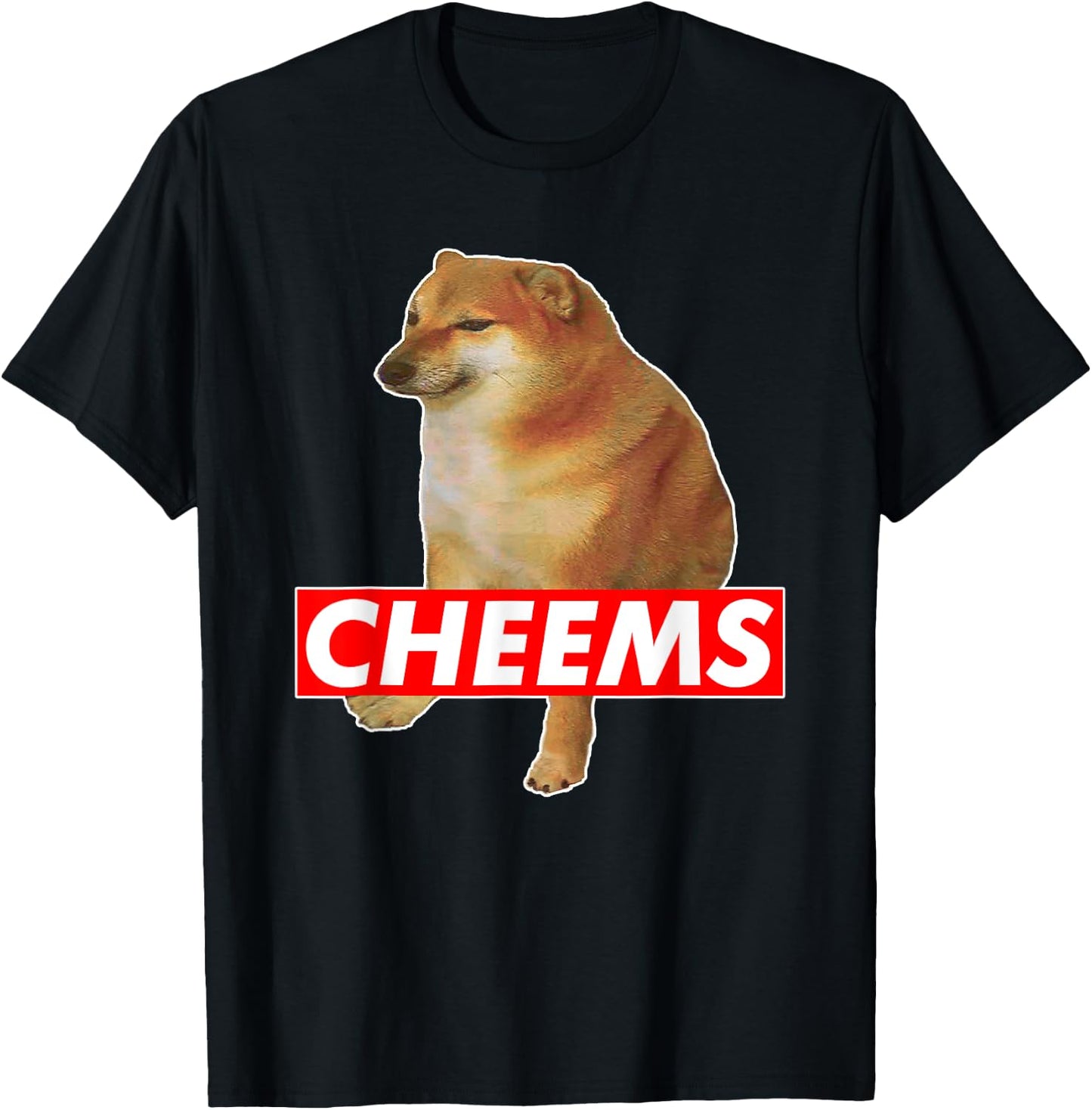 Cheems Ironic Doge Meme T-Shirt - T-Shirt | Black
