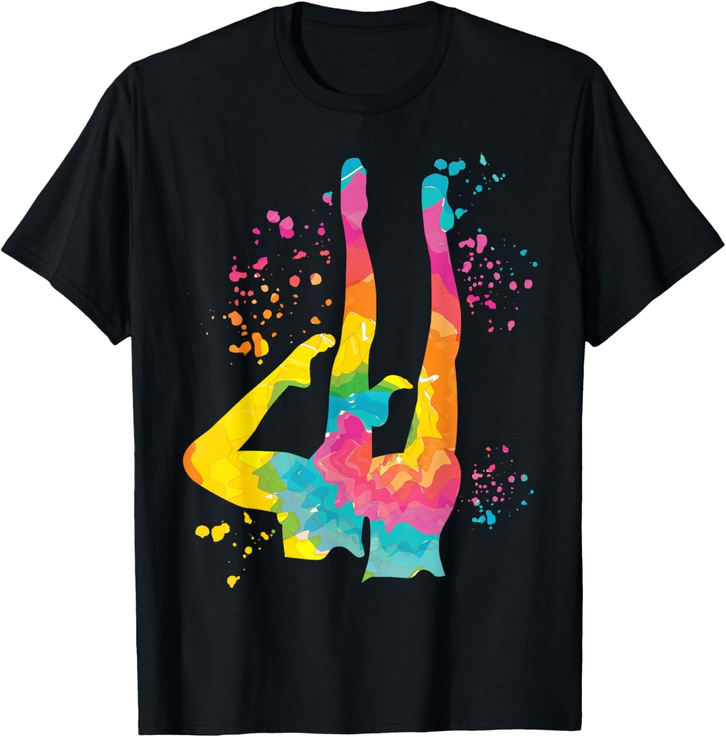 Synchronized Swimming Colorsplash Team Artistic Swim T-Shirt - T-Shirt | Black
