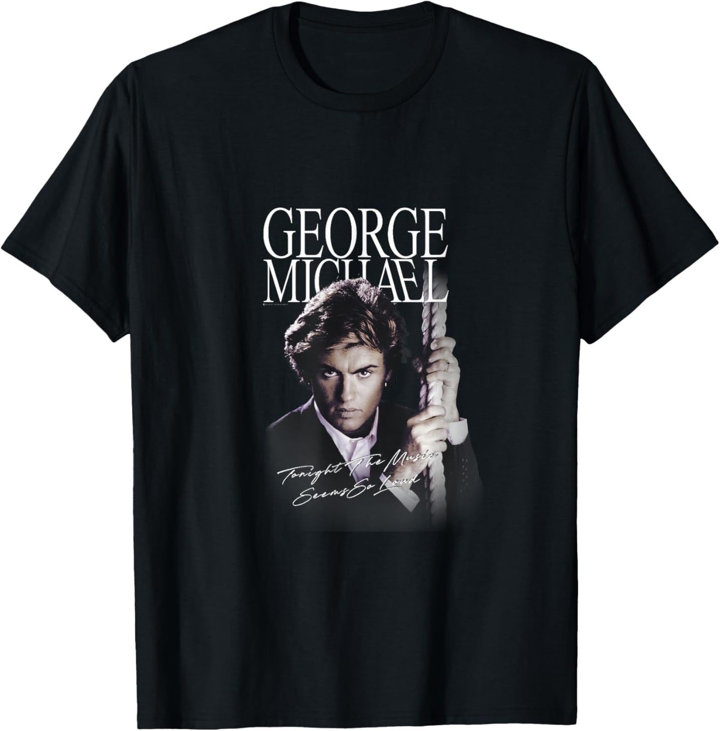 George Michael Retro Icon , Small, Black T-Shirt - T-Shirt | Black
