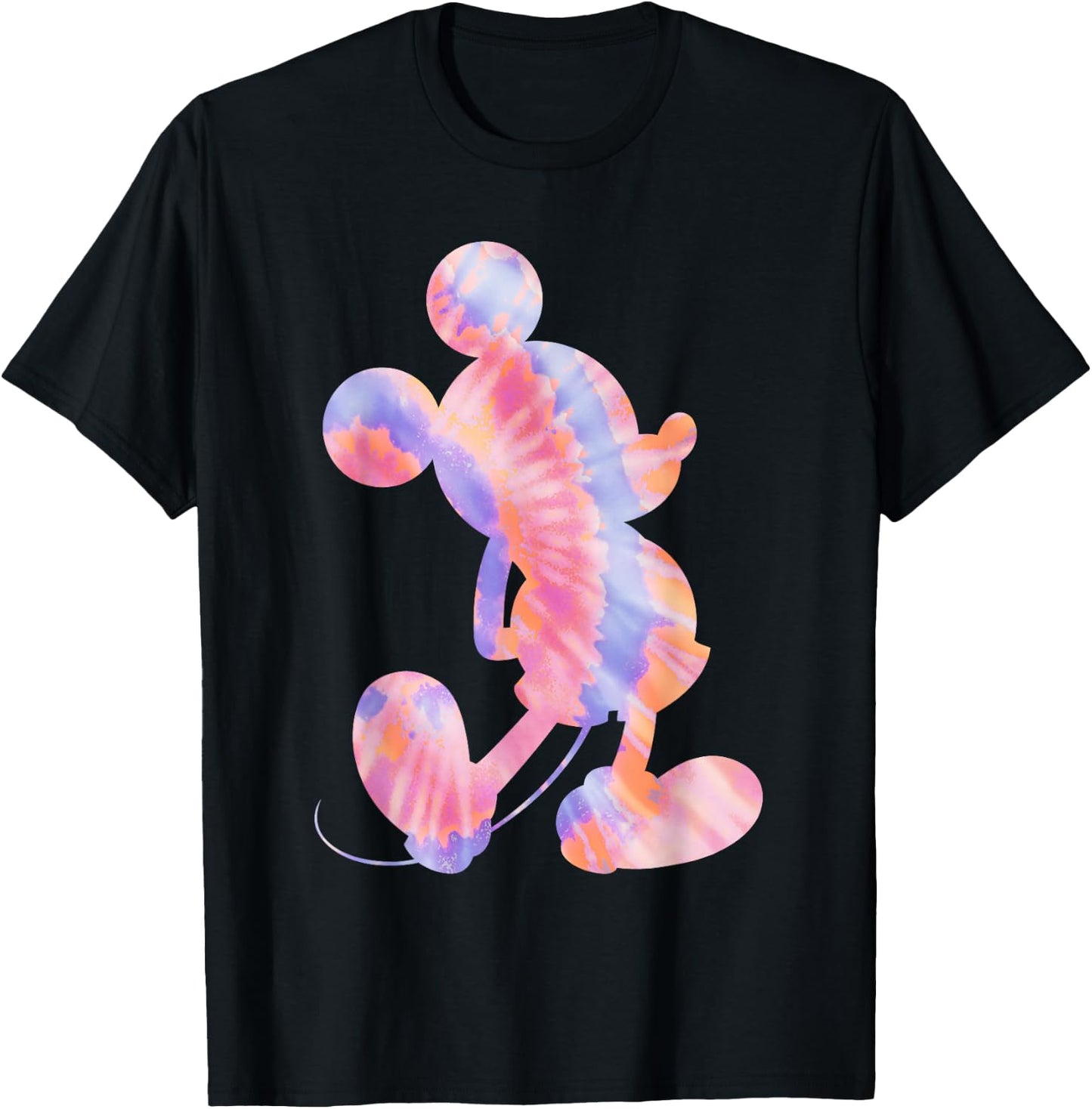 Disney Mickey Mouse Silhouette 90s Tie Dye T-Shirt - T-Shirt | Black