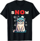 Snow Hater I Don't Do Winter Always Freezing Cat Hate Cold T-Shirt - T-Shirt | Black