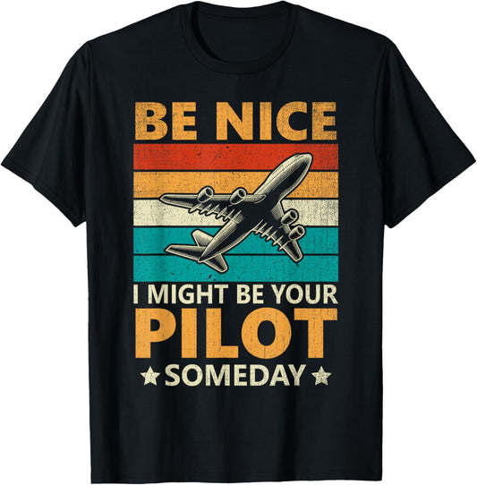 Funny Pilot Design Women Aviation Airplane Pilot T-Shirt - T-Shirt | Black