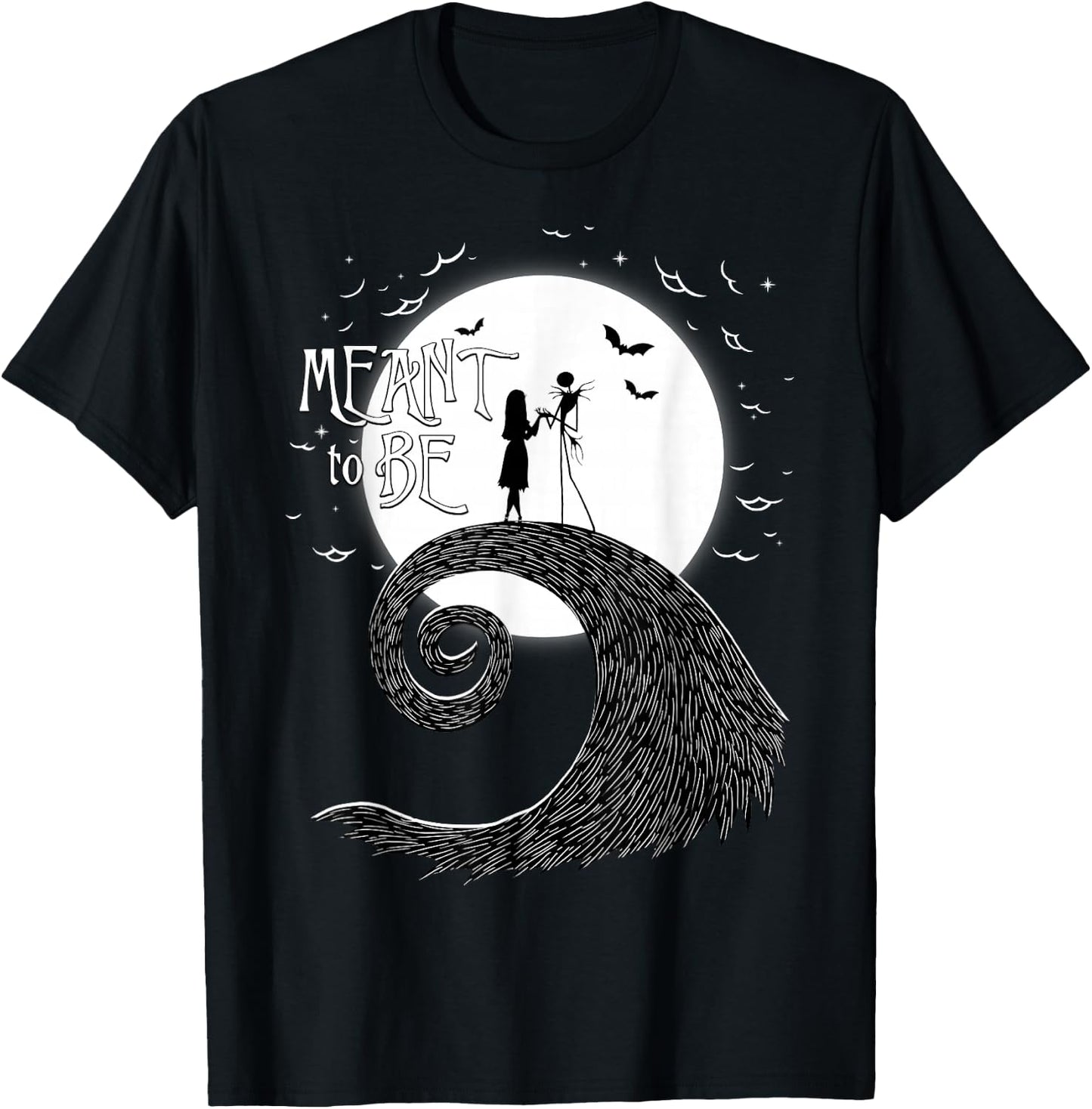 Disney The Nightmare Before Christmas Jack and Sally T-Shirt - T-Shirt | Black
