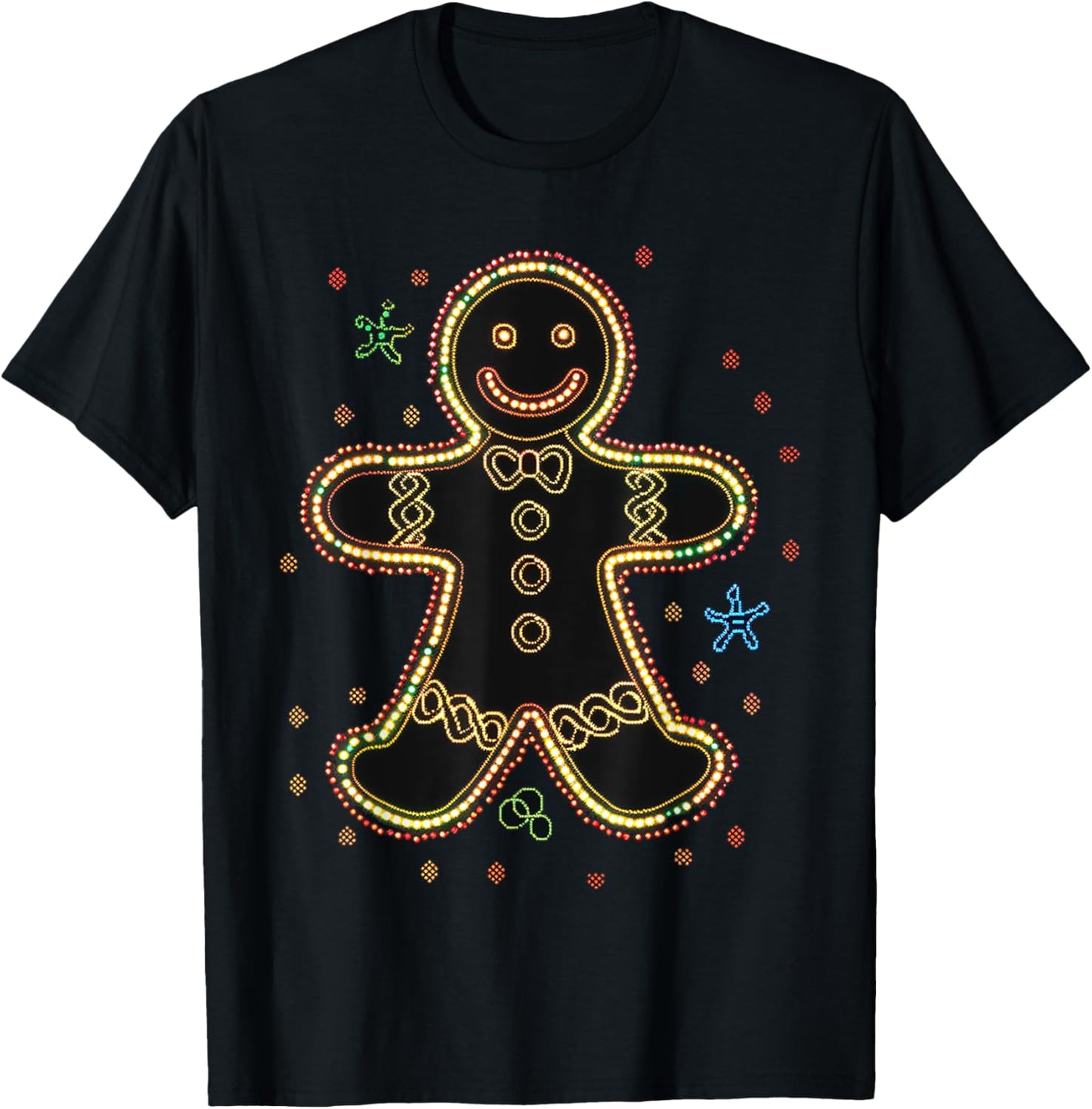Gingerbread Christmas Motif X-Mas Family Gingerbread T-Shirt - T-Shirt | Black