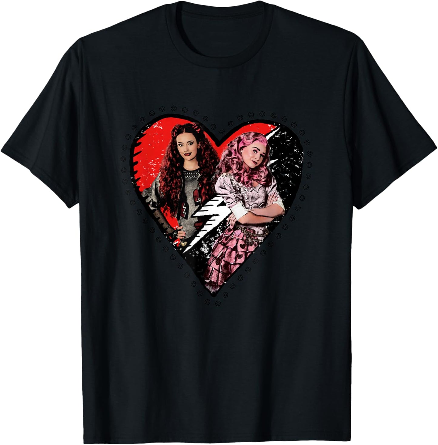 Disney Descendants: The Rise of Red Red & Bridget Heart T-Shirt - T-Shirt | Black