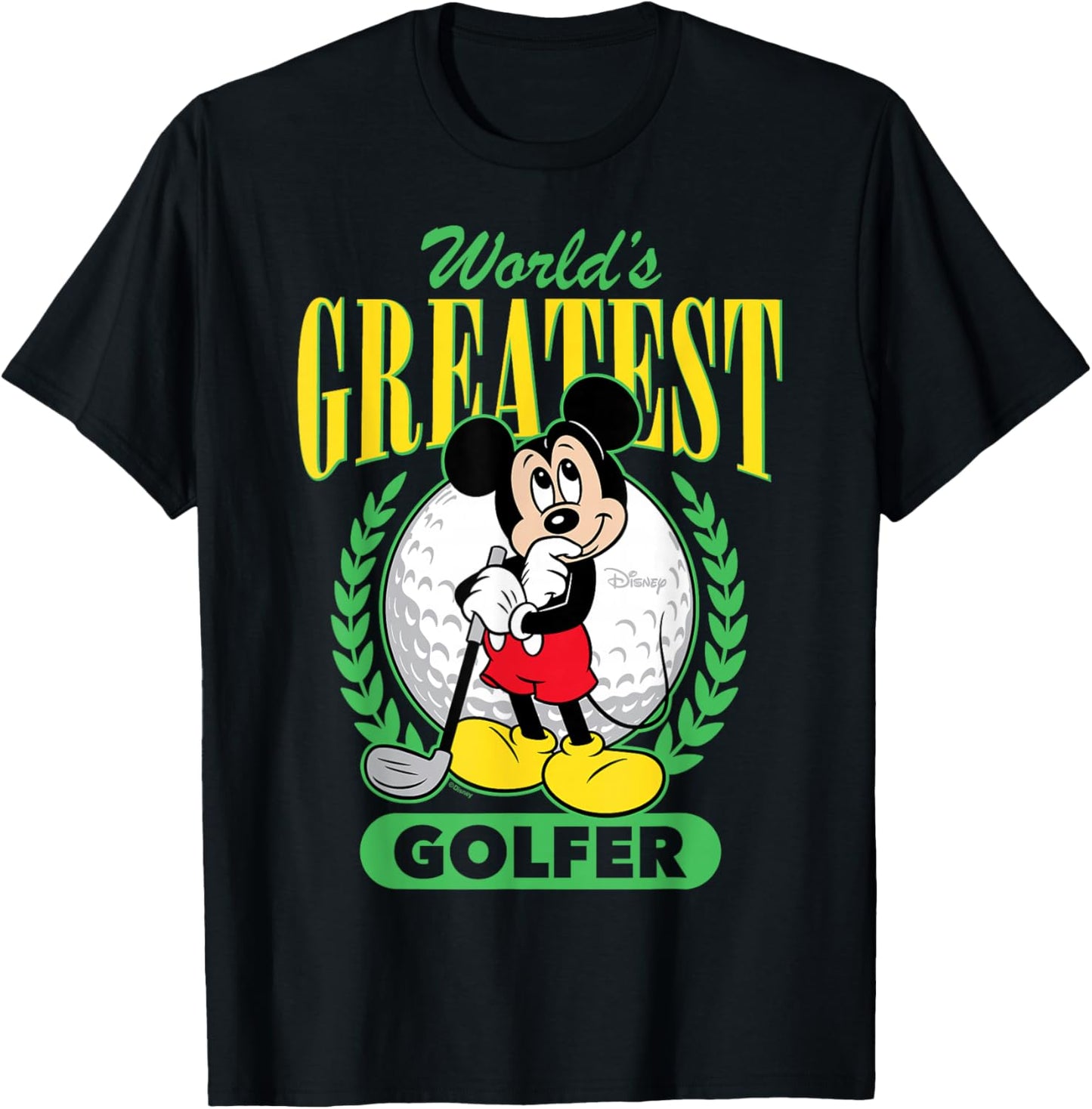 Mickey Mouse - World's Greatest Golfer T-Shirt - T-Shirt | Black