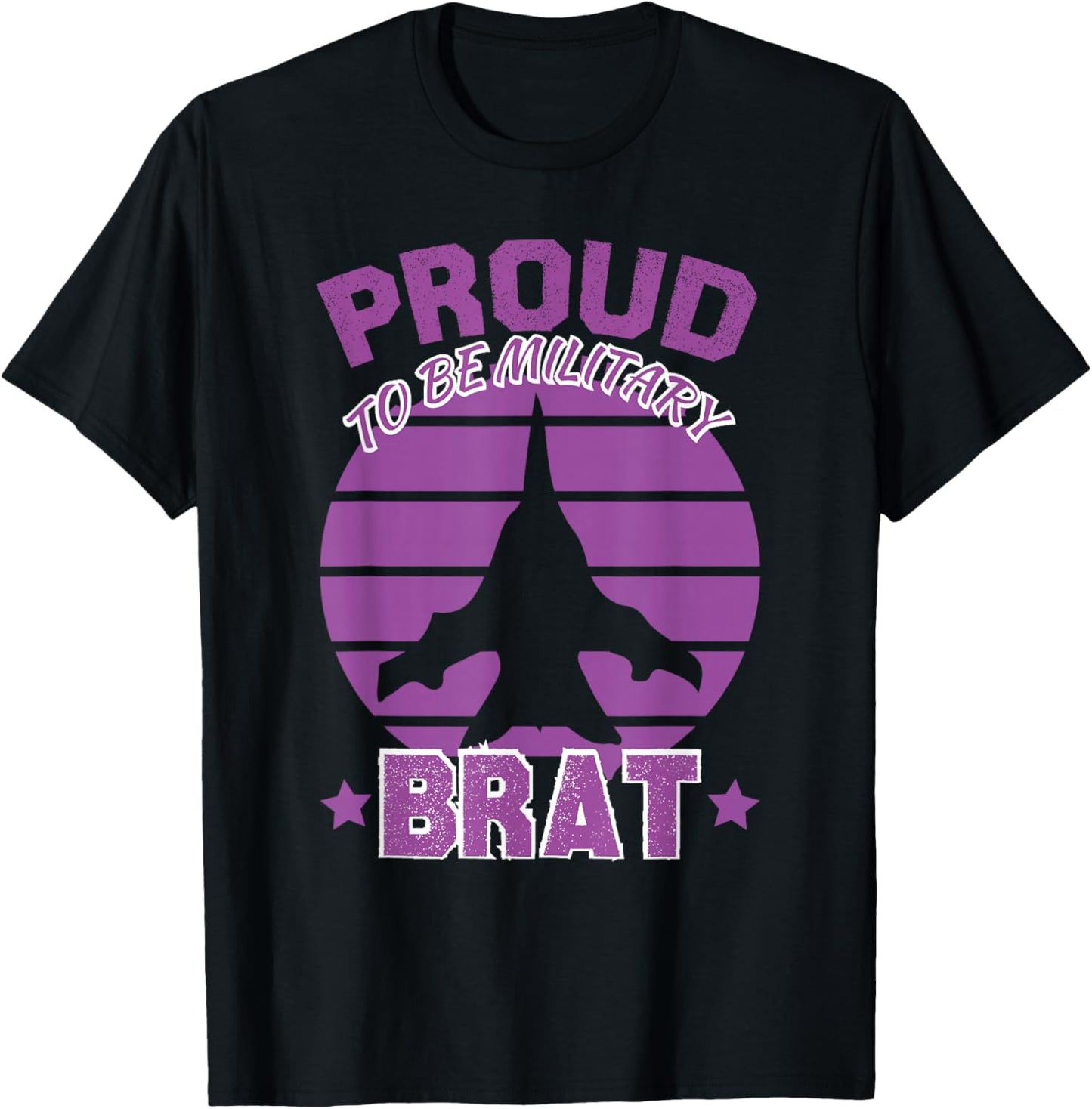 Proud To Be Military Brat Military Kids Awareness T-Shirt - T-Shirt | Black