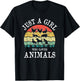 Just A Girl Who Loves Animals T-Shirt - T-Shirt | Black