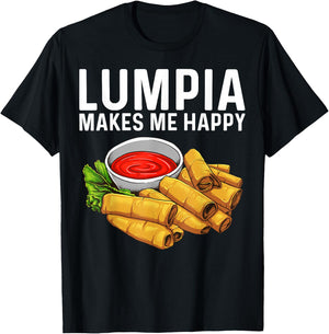 Funny Lumpia Gift Women Pinoy Filipino Food Lovers T-Shirt - T-Shirt | Black