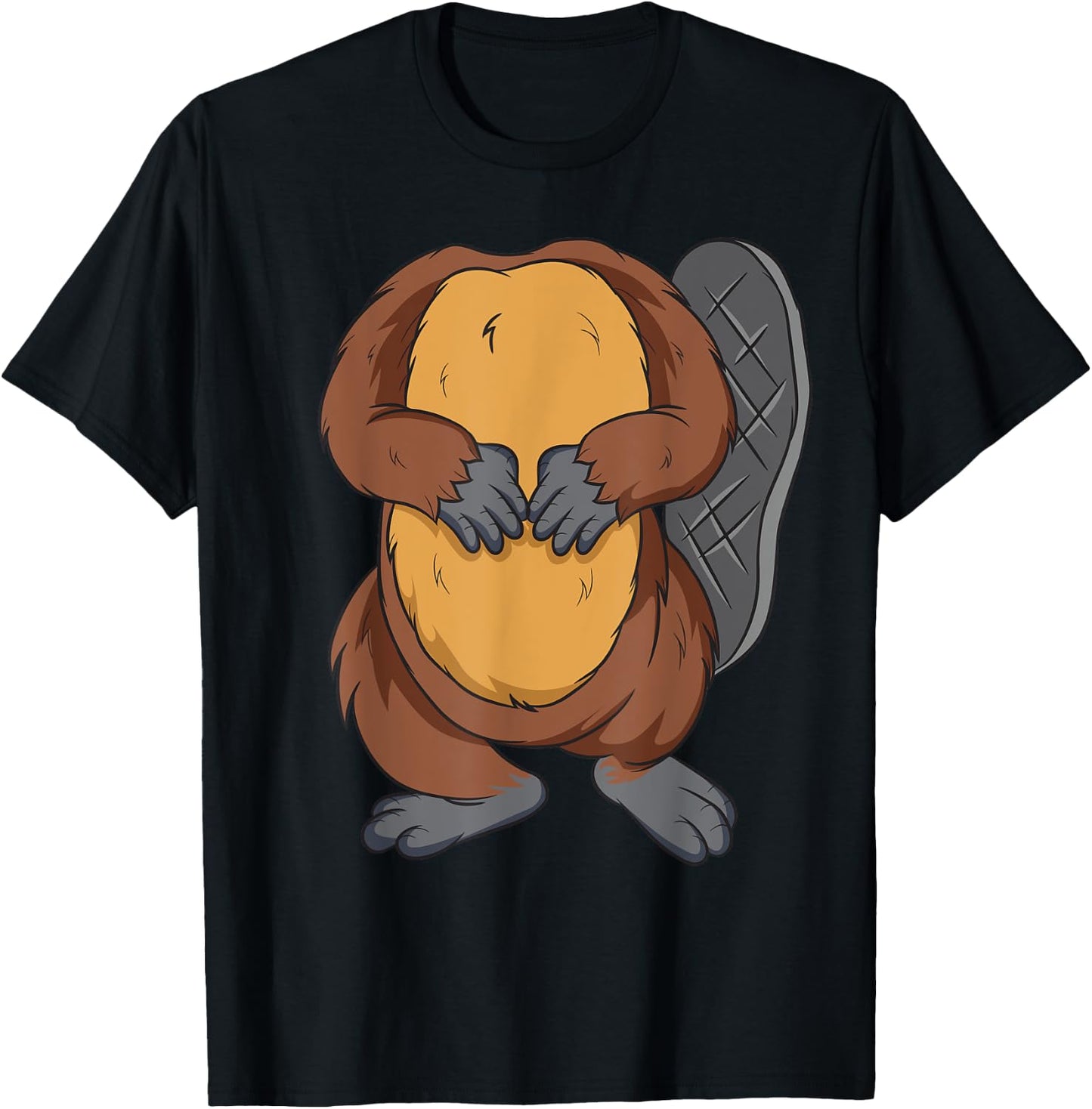 Funny Beaver Body Headless Halloween Easy Costume Outfit T-Shirt - T-Shirt | Black
