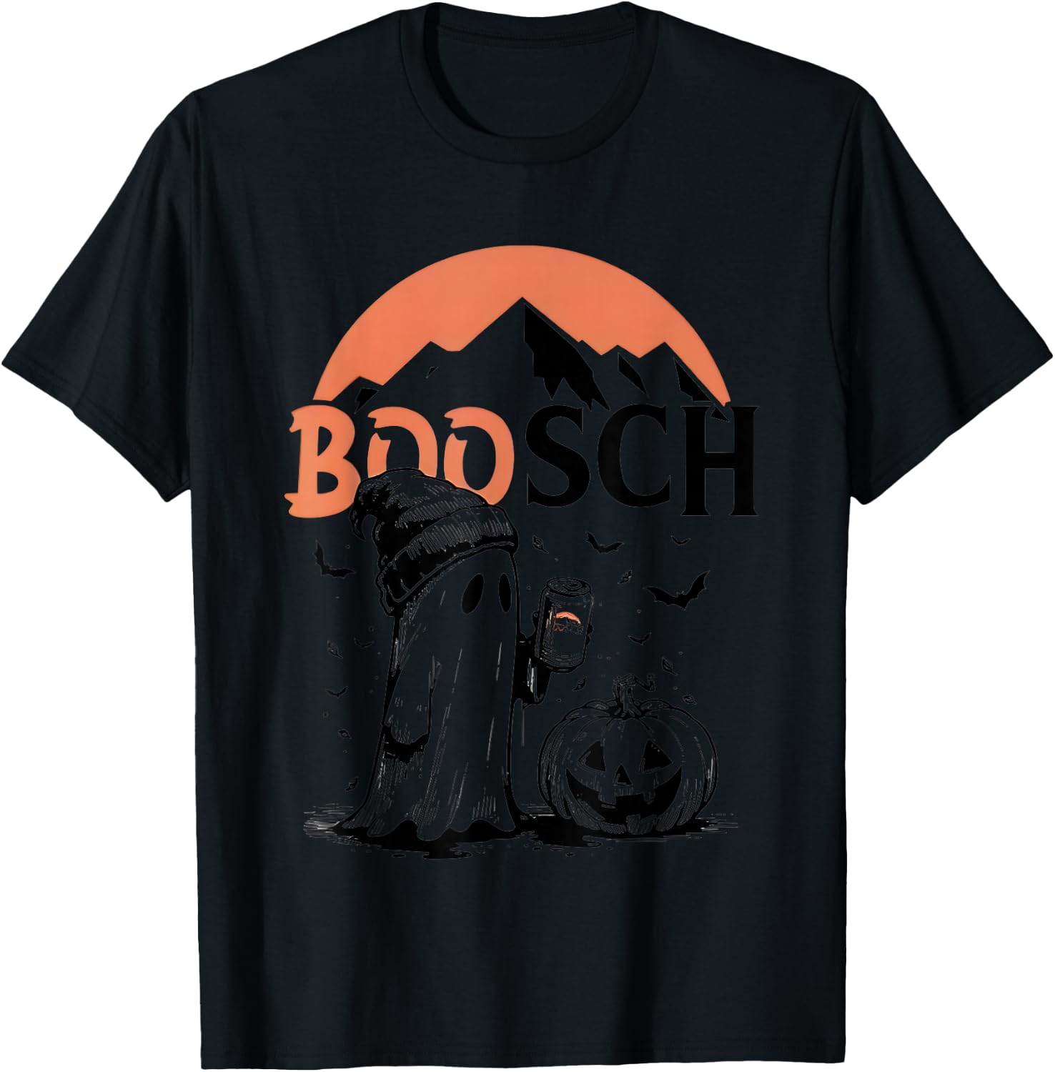 Boosch Beer Ghost Halloween 2024 T-Shirt - T-Shirt | Black