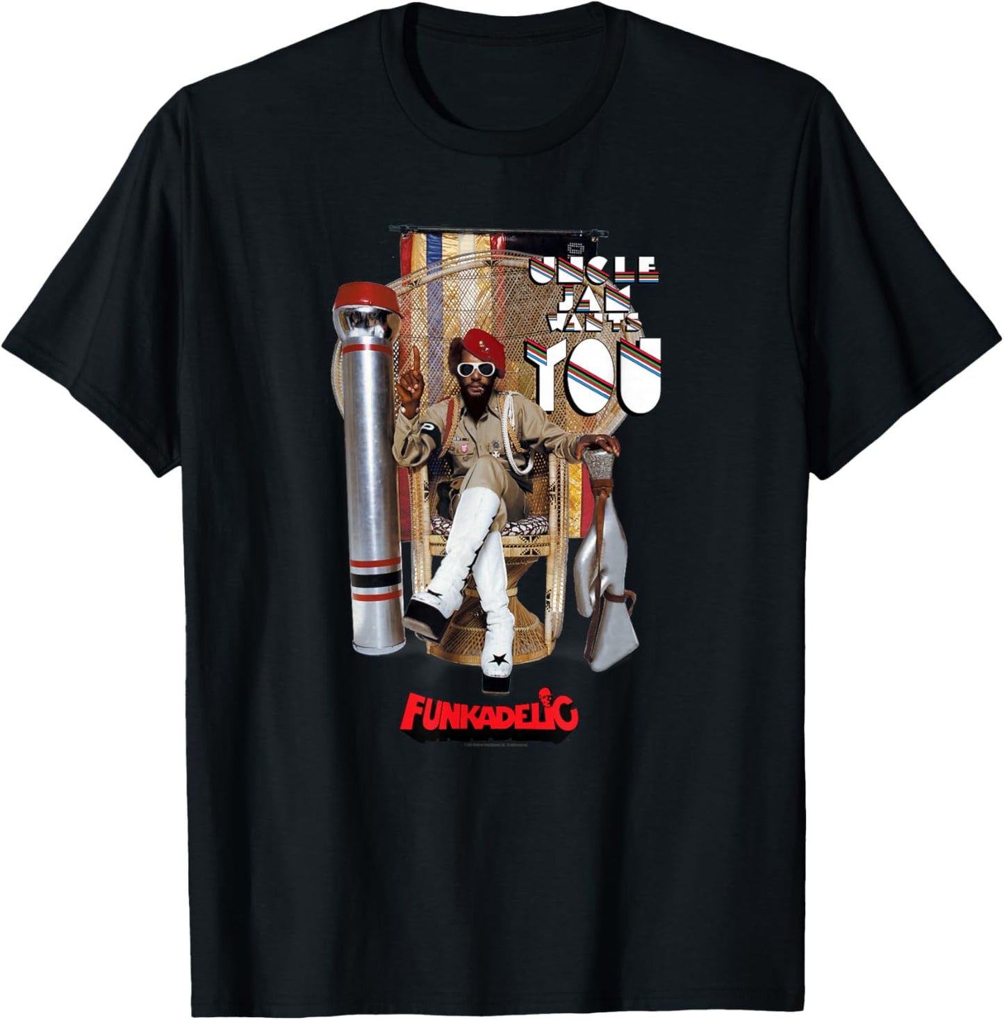 George Clinton Parliament Funkadelic Uncle Jam Wants You T-Shirt - T-Shirt | Black