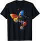 Butterfly Planets Geometric Colorful Animal Art Butterfly T-Shirt - T-Shirt | Black