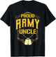 Proud Army Uncle Shirt Military Pride T Shirt T-Shirt - T-Shirt | Black