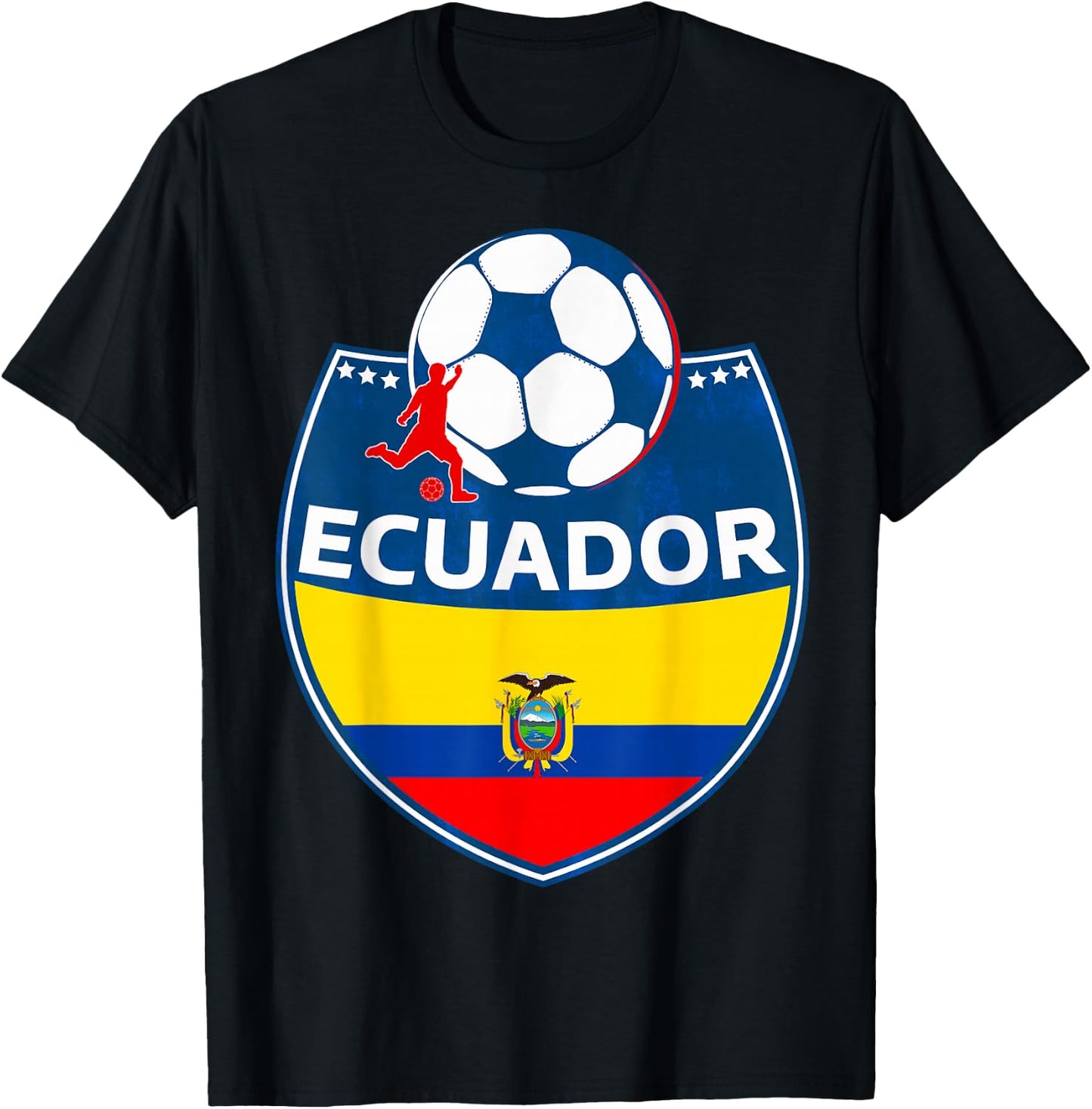 Ecuador Flag Ecuadorian Pride Lovers T-Shirt - T-Shirt | Black