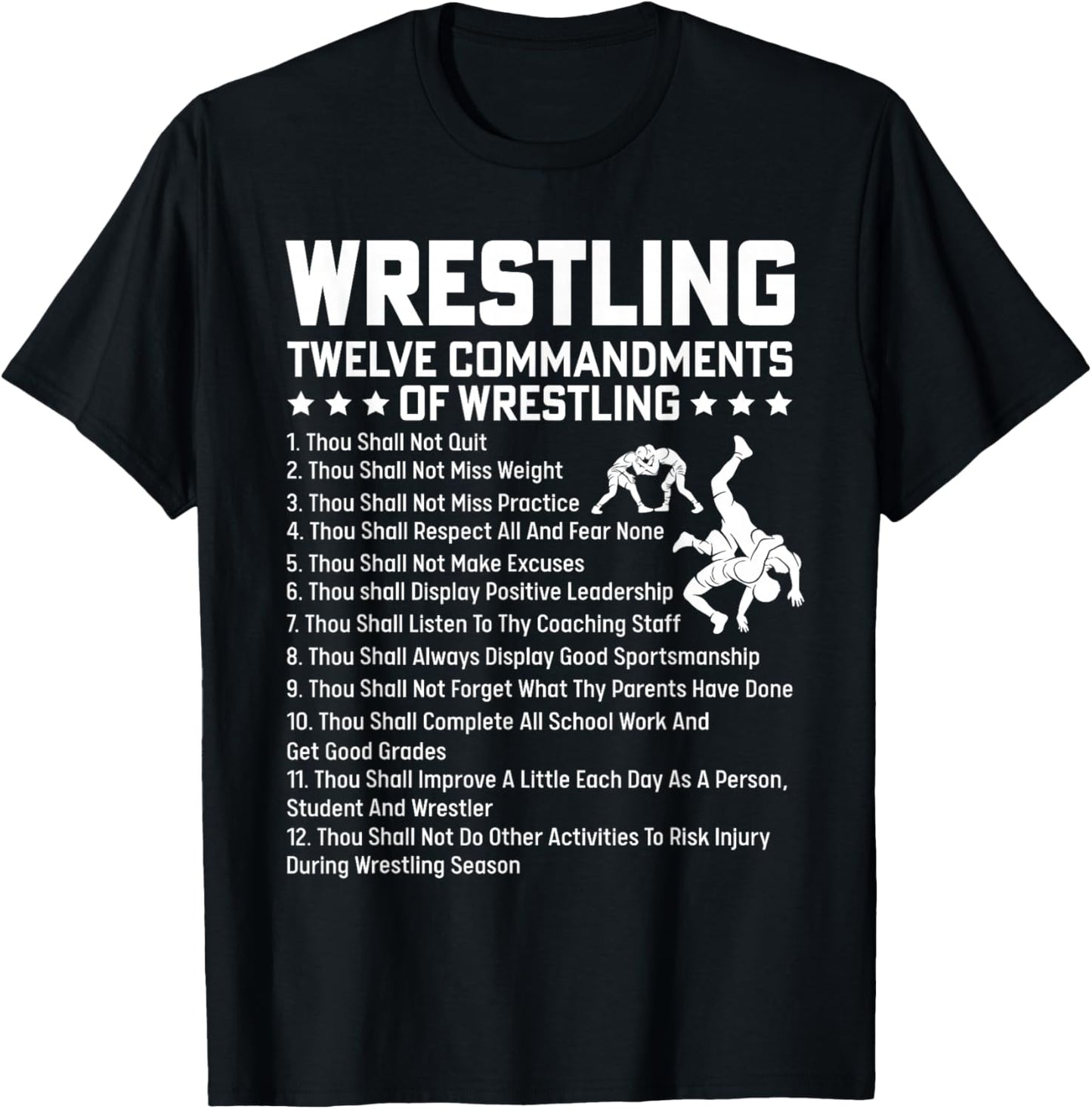 Wrestling Shirt Men Boys Funny Wrestler Wrestle Kids Girls T-Shirt - T-Shirt | Black