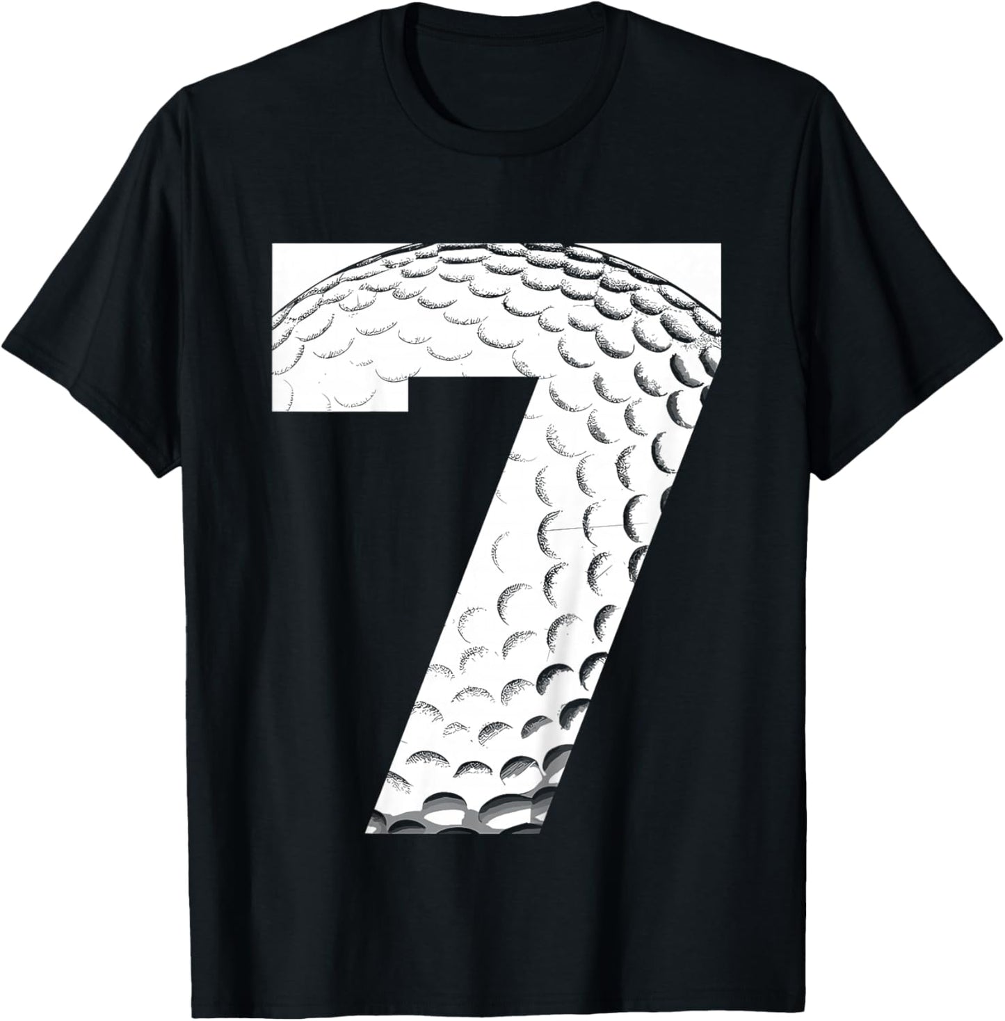 Kids 7th Birthday Boy Golf Player Golf 7 Years Old T-Shirt - T-Shirt | Black