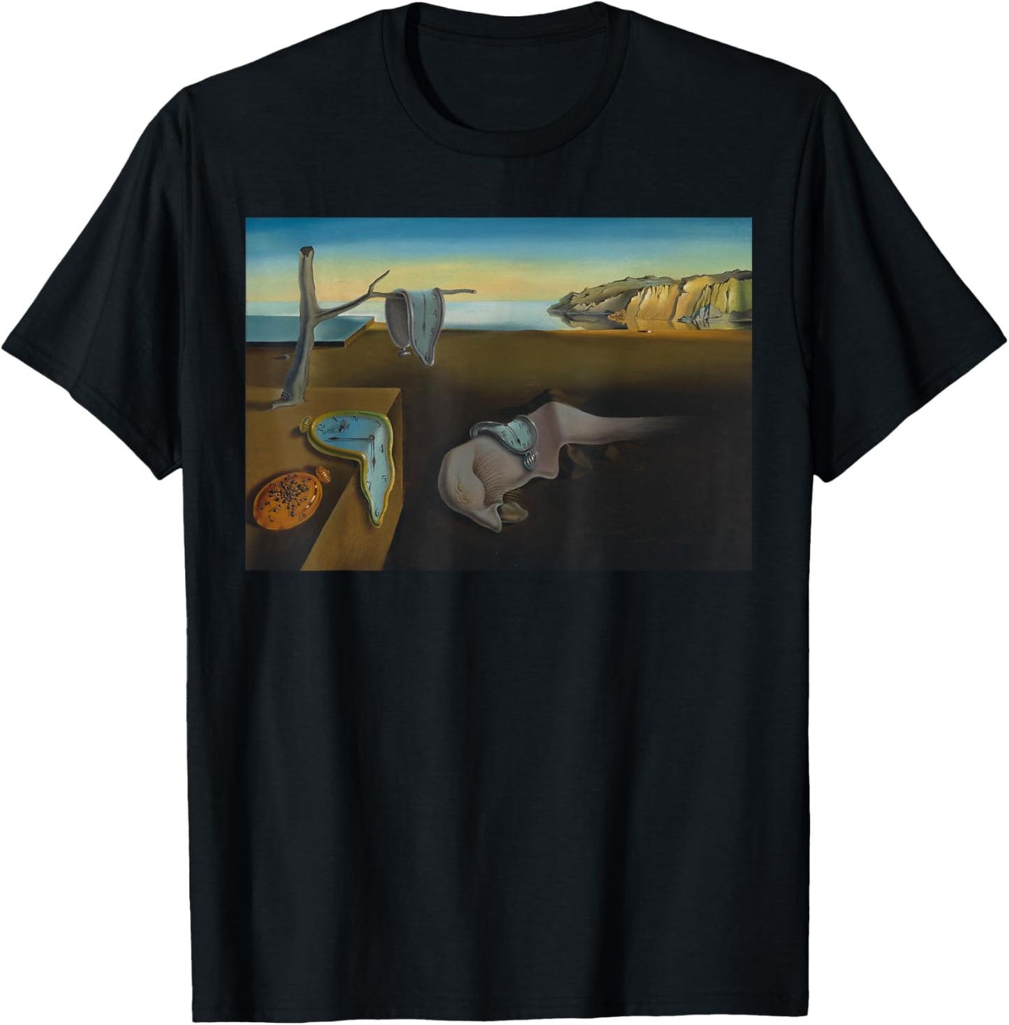 The Persistence of Memory Famous Painting By Dali T-Shirt - T-Shirt | Black