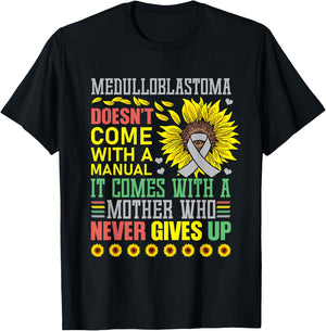 Medulloblastoma Awareness Warrior Supporter T-Shirt - T-Shirt | Black