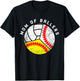 Mom Of Ballers Funny Baseball Softball Volleyball Mom T-Shirt - T-Shirt | Black