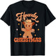 Gingerbread Man Cowboy Lasso Western Howdy Christmas T-Shirt - T-Shirt | Black
